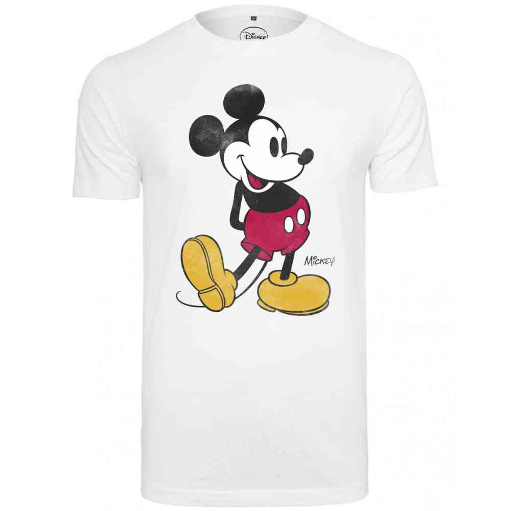 Disney Disney Mickey Mouse Heren Tshirt Mickey Mouse Wit Disney Disney Mickey Mouse Heren Tshirt Distressed Grijs